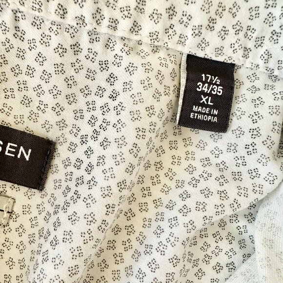 Van Heusen Mens Dress Shirt Regular Fit Off White Adult Size XL 17 1/2 34/35 - Picture 4 of 6